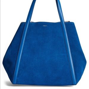 ISO Reiss Norton Leather Tote in Cerculean Blue